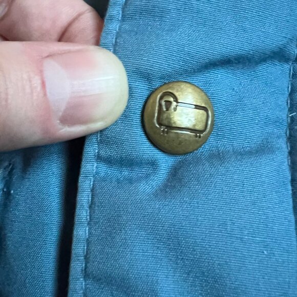 Vtg 80s Woolrich Women’s Coat Parka Detachable Hood Blue Winter USA Size M - Picture 5 of 6